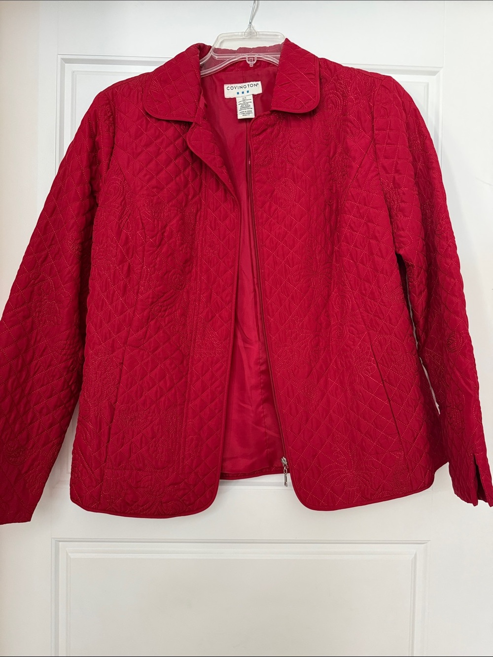 Covington Quilted Jacket in Bright Red
